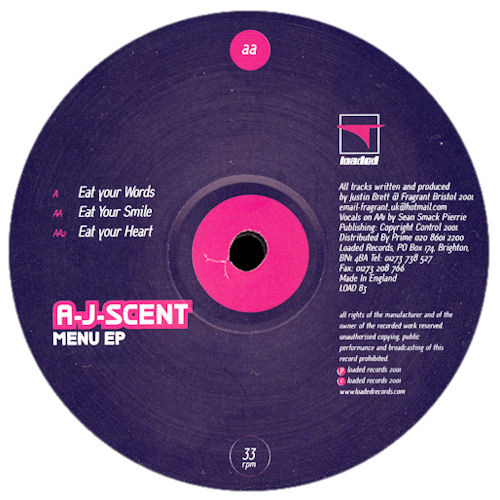 A-J-Scent - Menu EP - Vinyl Record 12" image 2