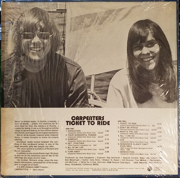 Carpenters - Ticket To Ride - Used Vinyl Record image 2