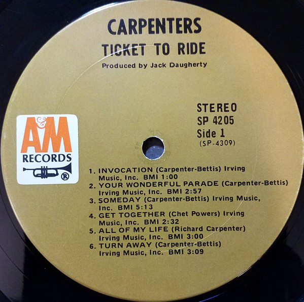Carpenters - Ticket To Ride - Used Vinyl Record image 3