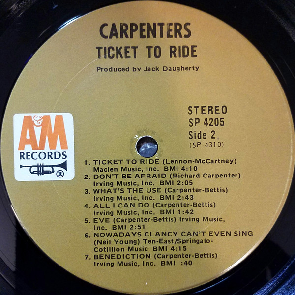 Carpenters - Ticket To Ride - Used Vinyl Record image 4