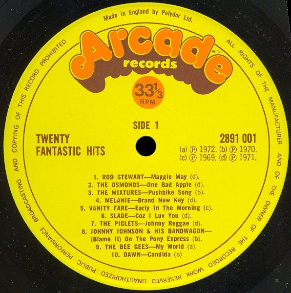 Various - 20 Fantastic Hits By The Original Artists - Used Vinyl Reco image 3