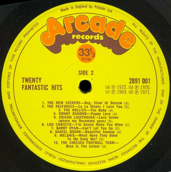 Various - 20 Fantastic Hits By The Original Artists - Used Vinyl Reco image 4