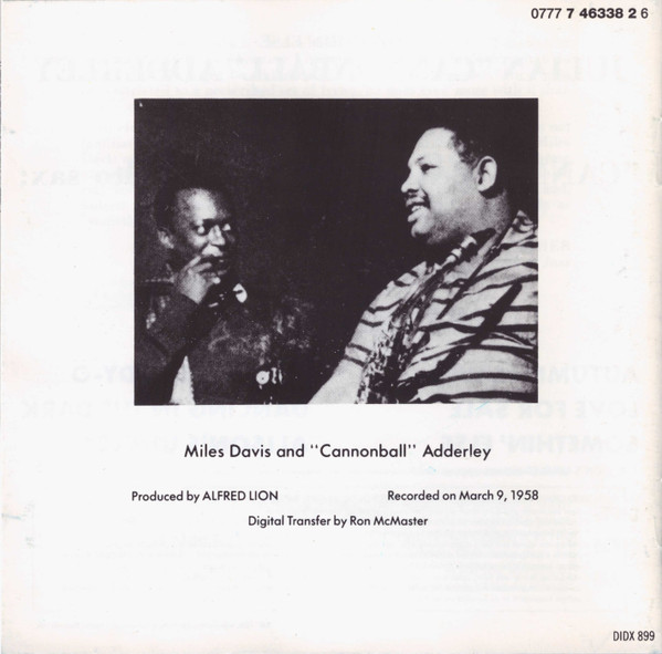 Cannonball Adderley - Somethin' Else - Used CD image 10