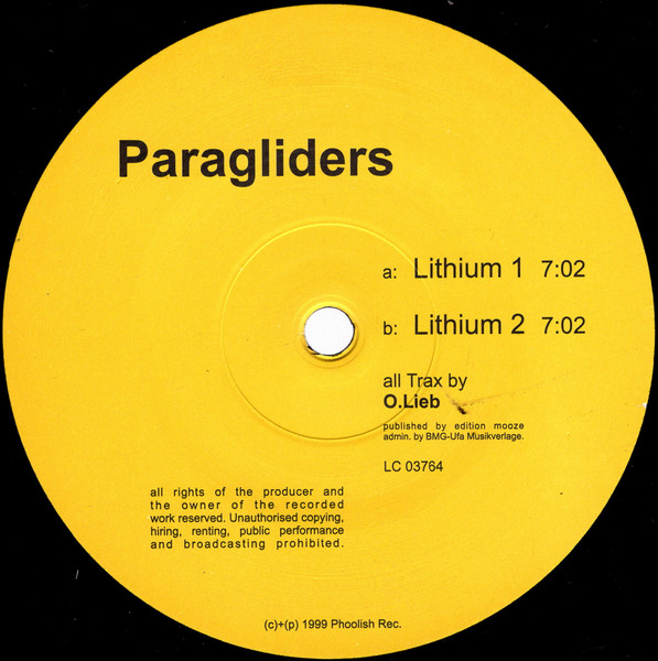 Paragliders - Lithium EP - Used Vinyl Record 12" image 3