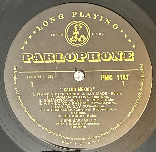 Pepe Jaramillo - Salud Mexico - Used Vinyl Record image 2