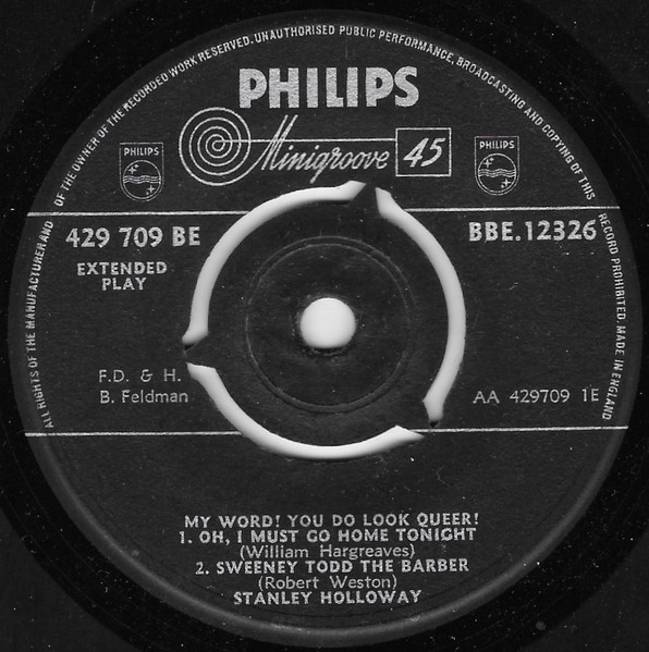 Stanley Holloway - My Word! You Do Look Queer! - Used Vinyl Record 7 image 3