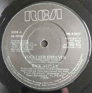 Rick Astley - Together Forever - Used Vinyl Record 7" image 1