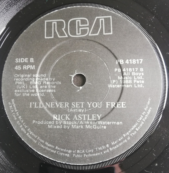 Rick Astley - Together Forever - Used Vinyl Record 7" image 2