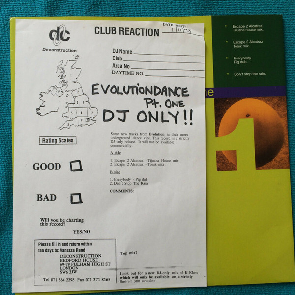 Evolution - dance Partone - Used Vinyl Record 12" image 5