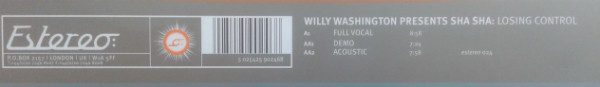 Willy Washington - Losing Control - Used Vinyl Record 12" image 5