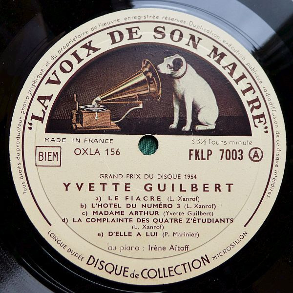 Yvette Guilbert - Used Vinyl Record image 3