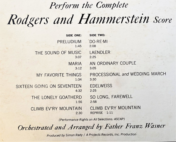 Trapp Family Singers - Sound Of Music - Used Vinyl Record image 3