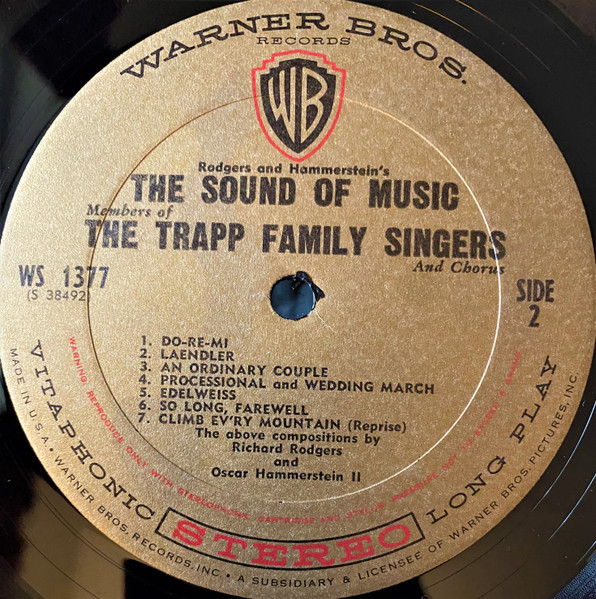Trapp Family Singers - Sound Of Music - Used Vinyl Record image 7