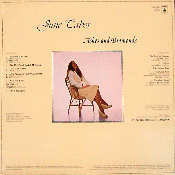 June Tabor - Ashes And Diamonds - Used Vinyl Record image 2