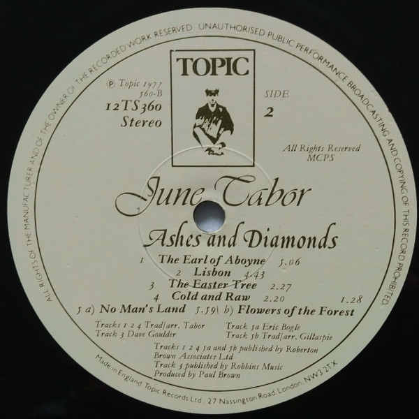 June Tabor - Ashes And Diamonds - Used Vinyl Record image 4