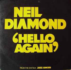 Neil Diamond - Hello Again - Used Vinyl Record 7" image 1