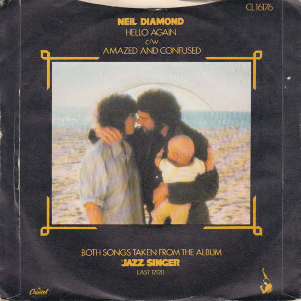 Neil Diamond - Hello Again - Used Vinyl Record 7" image 2