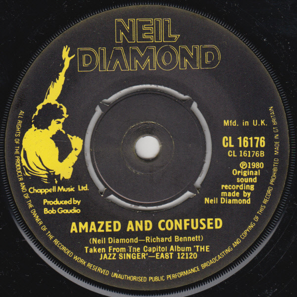 Neil Diamond - Hello Again - Used Vinyl Record 7" image 4