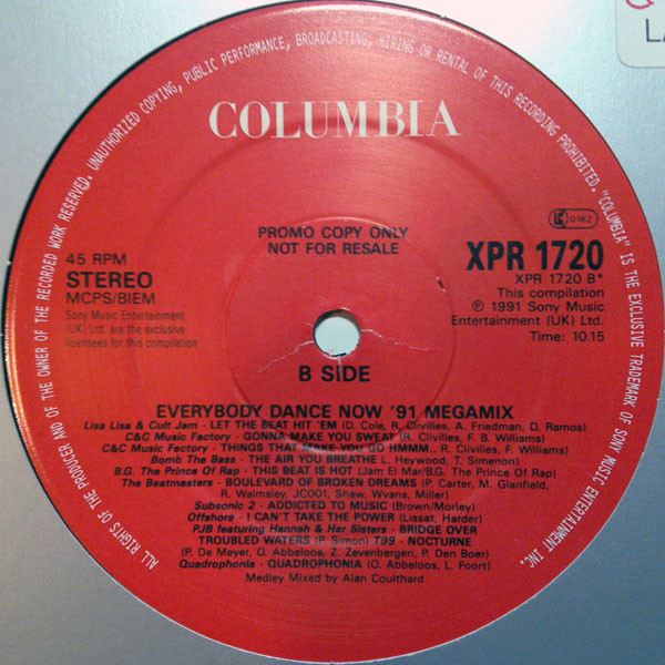 Various - Everybody Dance Now '91 Megamix - Used Mixed image 2
