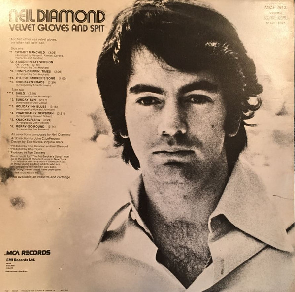 Neil Diamond - Velvet Gloves And Spit - Used Vinyl Record image 3