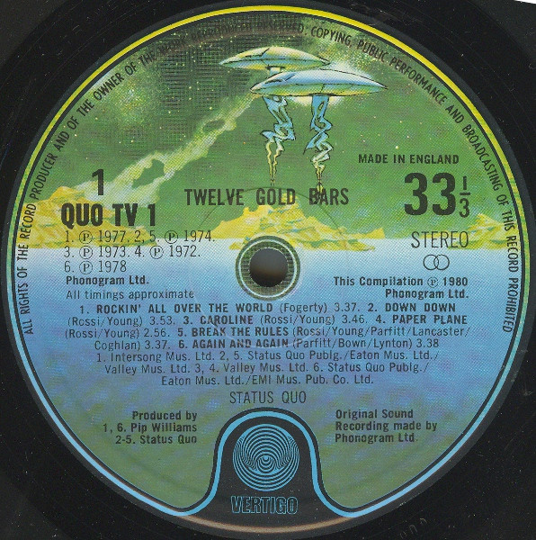Status Quo - 12 Gold Bars - Used Vinyl Record image 3