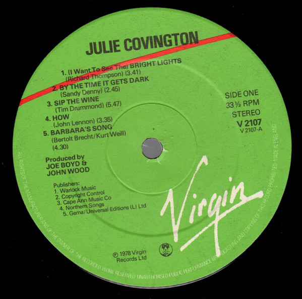 Julie Covington - Used Vinyl Record image 3