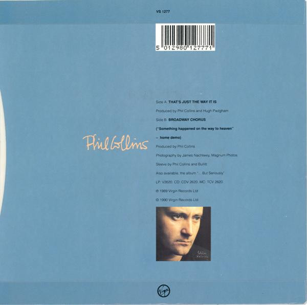 Phil Collins - That's Just The Way It Is - Used Vinyl Record 7" image 2