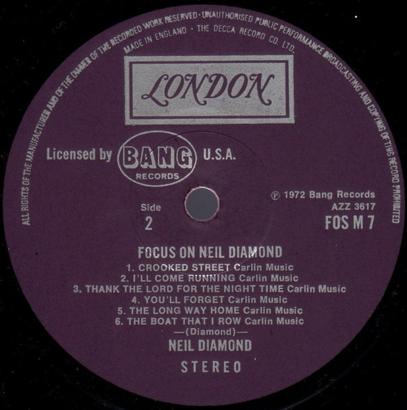 Neil Diamond - Focus On - Used Vinyl Record image 5