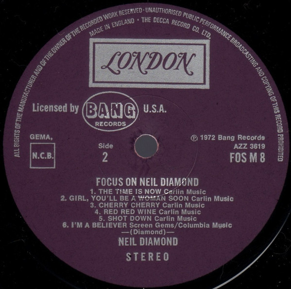 Neil Diamond - Focus On - Used Vinyl Record image 7