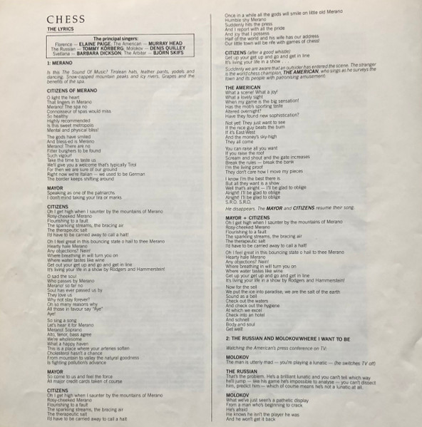 Benny Andersson - Chess - Used Vinyl Record image 21