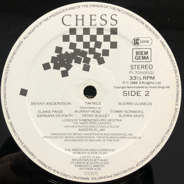 Benny Andersson - Chess - Used Vinyl Record image 5