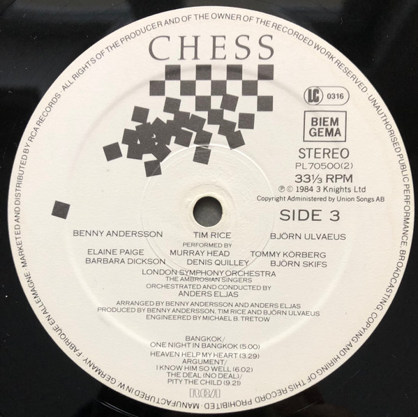 Benny Andersson - Chess - Used Vinyl Record image 8