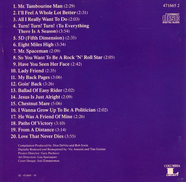 Byrds - 20 Essential Tracks From The Boxed Set: 1965-1990 - Used CD image 24