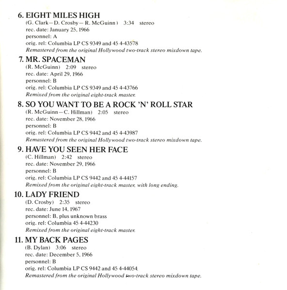 Byrds - 20 Essential Tracks From The Boxed Set: 1965-1990 - Used CD image 7