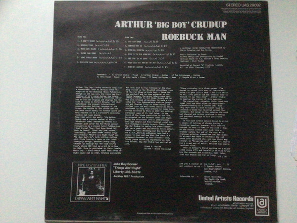Arthur "Big Boy" Cru - Roebuck Man - Used Vinyl Record image 2