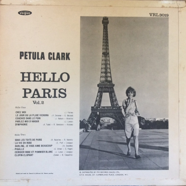 Petula Clark - Hello Paris Vol. II - Used Vinyl Record image 2