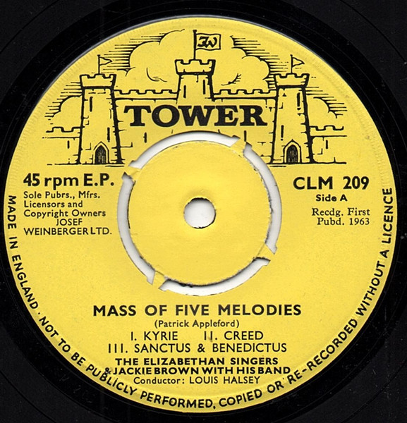 Elizabethan Singers - Mass Of Five Melodies - Used Vinyl Record 7" image 3
