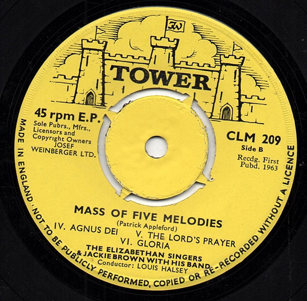 Elizabethan Singers - Mass Of Five Melodies - Used Vinyl Record 7" image 4