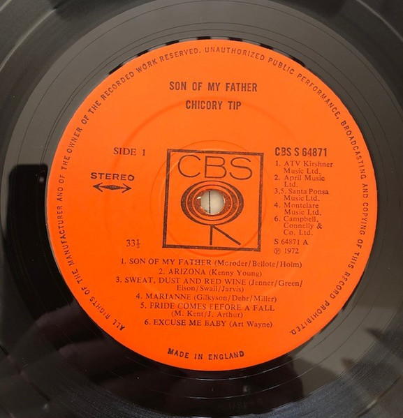 Chicory Tip - Son Of My Father - Used Vinyl Record image 3