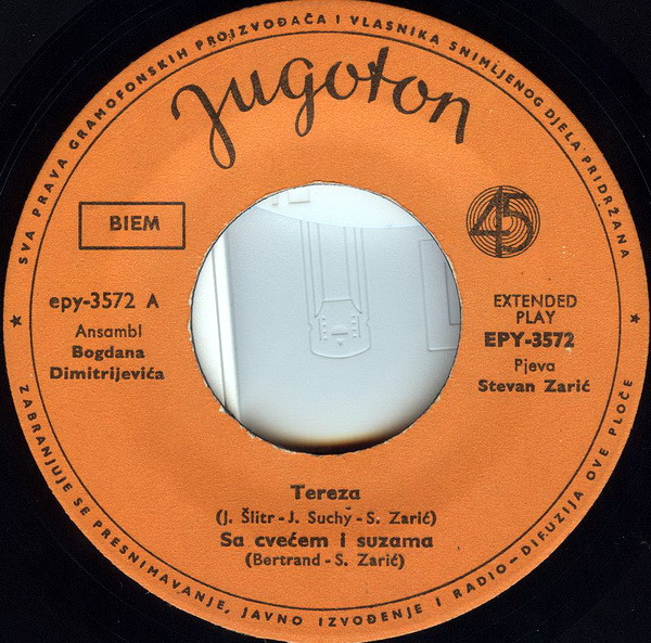 Stevan Zaric - Tereza - Used Vinyl Record 7" image 3