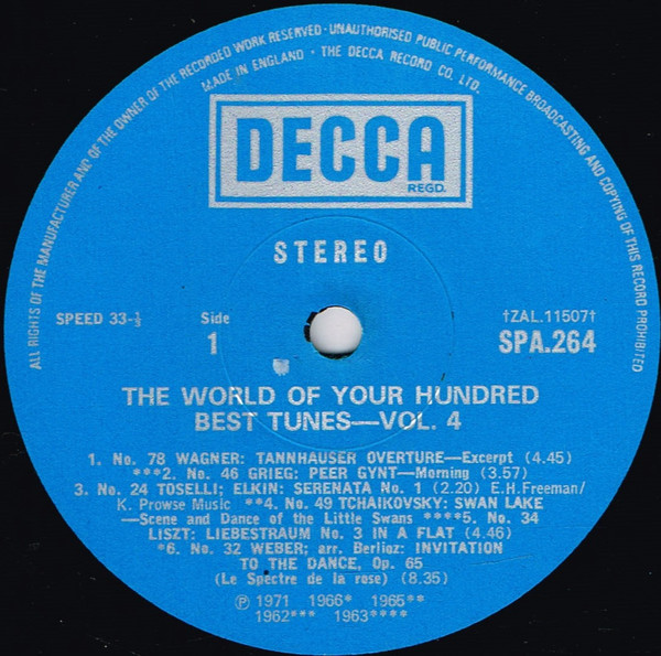 Various - World Of Your Hundred Best Tunes Vol. 4 - Used Vinyl Recor image 3