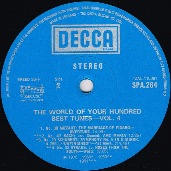 Various - World Of Your Hundred Best Tunes Vol. 4 - Used Vinyl Recor image 4