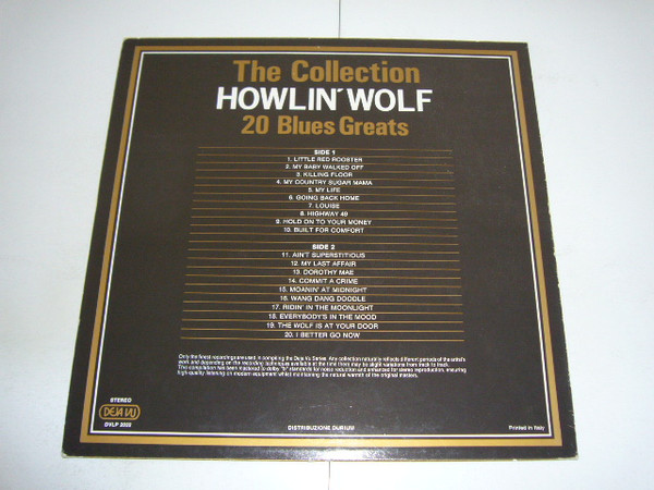 Howlin' Wolf - Collection -  20 Blues Greats - Used Vinyl Record image 2