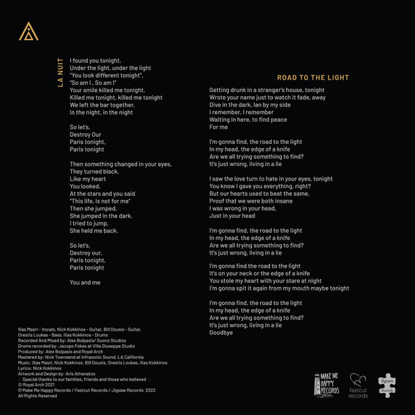 Royal Arch - La Nuit / Road To The Light - Vinyl Record 7" image 2