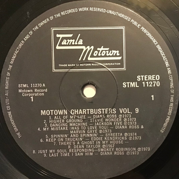 Various - Motown Chartbusters Vol. 9 - Used Vinyl Record image 3