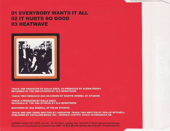 Liberator - Everybody Wants It All - Used CD image 2