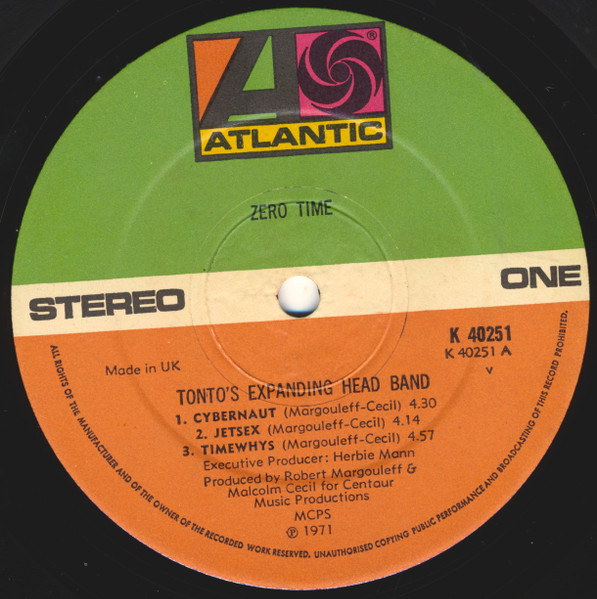 Tonto's Expanding He - Zero Time - Used Vinyl Record image 5