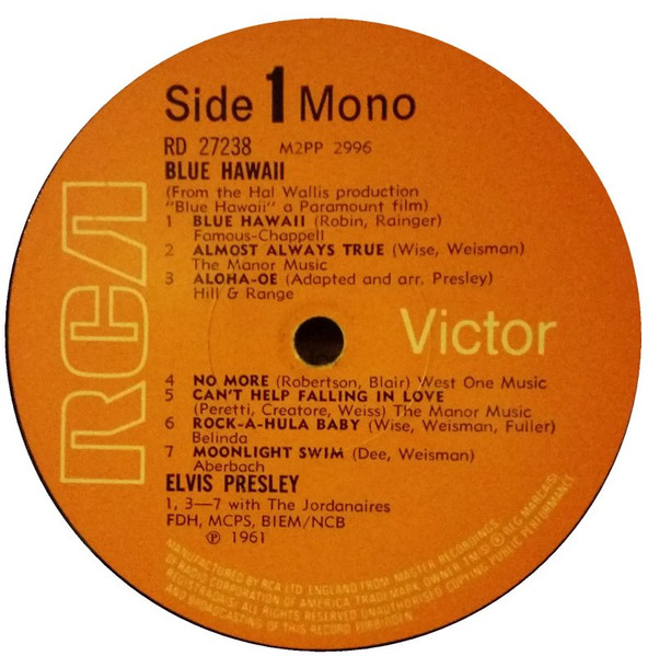 Elvis Presley - Blue Hawaii - Used Vinyl Record image 2