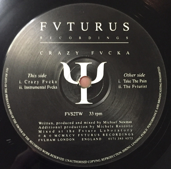 Michael Newman - Crazy Fvcka EP - Used Vinyl Record 12" image 2