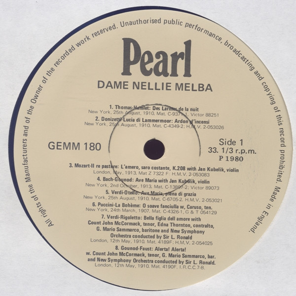 Nellie Melba - Dame - Used Vinyl Record image 3